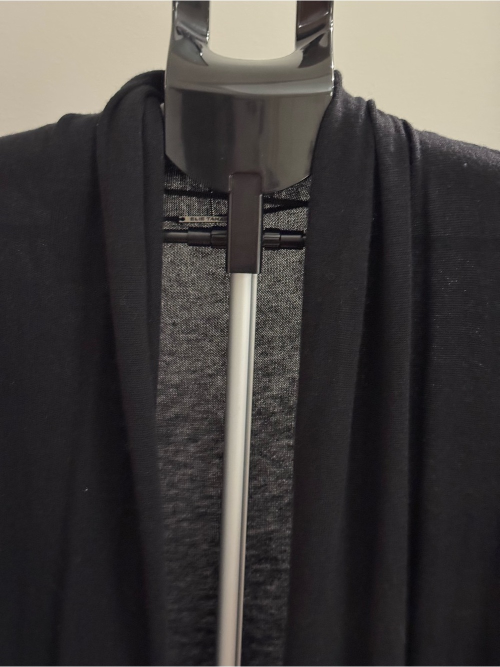 Elie Tahari Black Open-Front Long Cardigan - Size XL - Picture 5 of 12